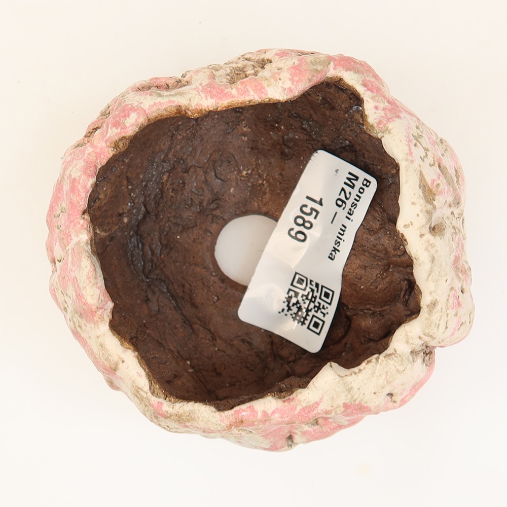 Keramische schaal  6 x 6 x 5,5 cm , kleur roze