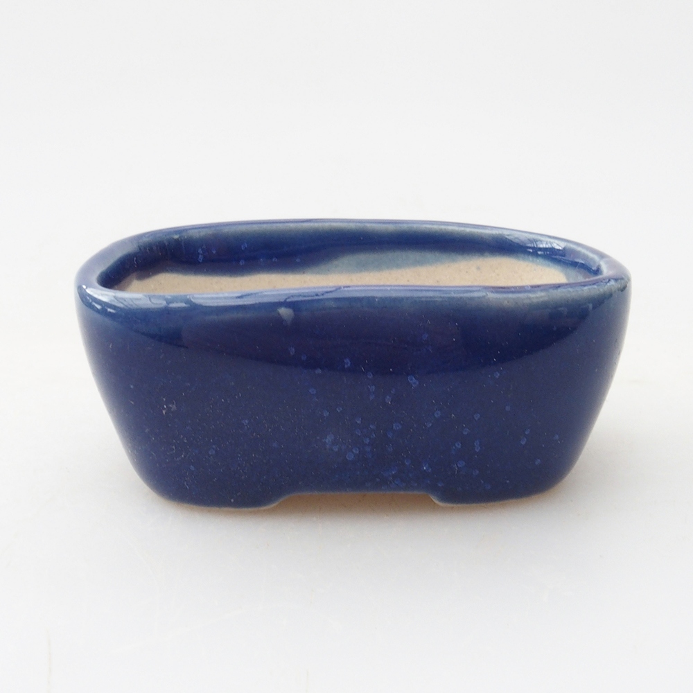 Mini bonsaischaal 5,5 x 4 x 2,5 cm, kleur blauw