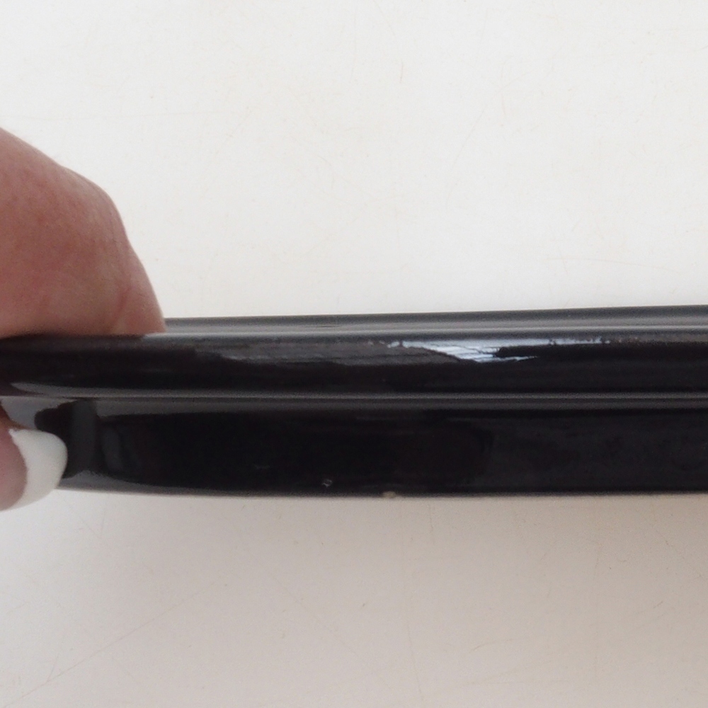 Bonsai ovalen schotel S - 20 x 16,5 x 1,5 cm - zwart