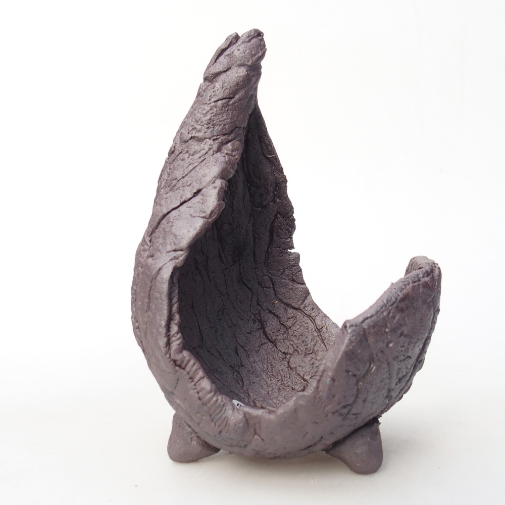 Keramische schaal 8 x 8 x 12,5 cm , metaalkleur