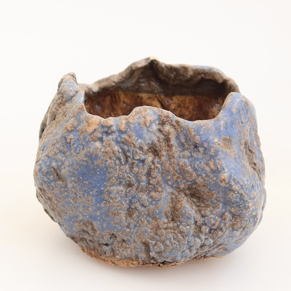 Keramische schaal  5 x 5 x 6 cm, kleur: blauw