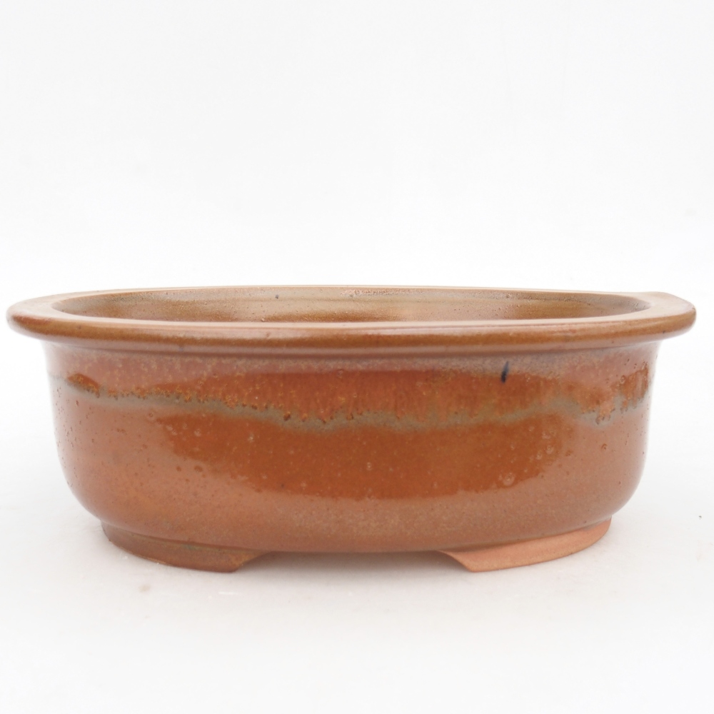 Bonsaischaal van keramiek 23 x 19 x 7 cm, bruin