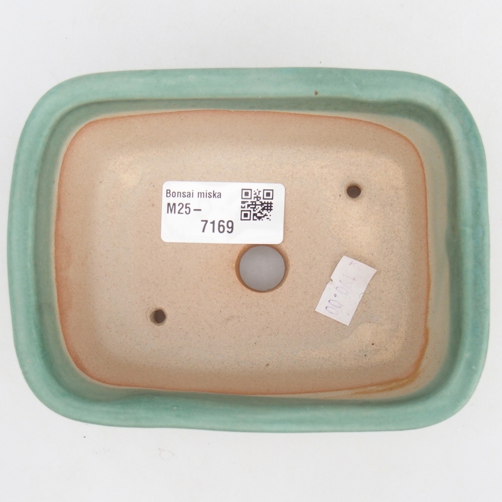Bonsaischaal van keramiek 26 x 26 x 8 cm, kleur rood