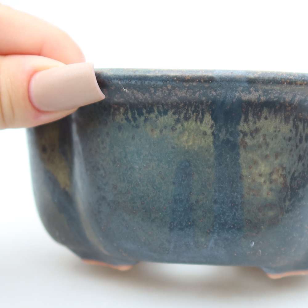 Keramische bonsaipot 13,5 x 11 x 6 cm, kleur bruin