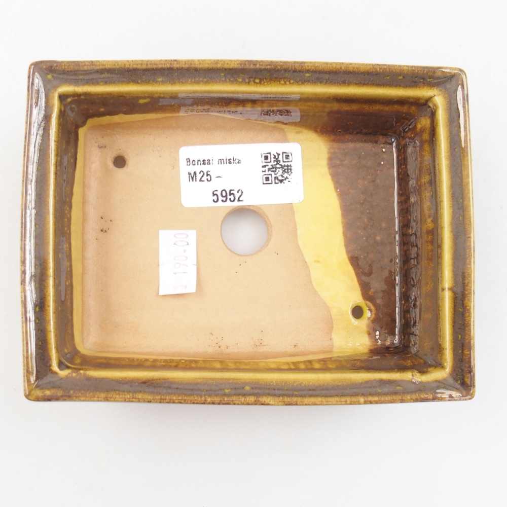 Bonsaischaal van keramiek 22 x 17 x 5 cm, groen
