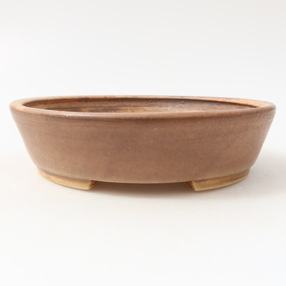 Bonsaischaal van keramiek 15 x 14 x 4 cm, roze