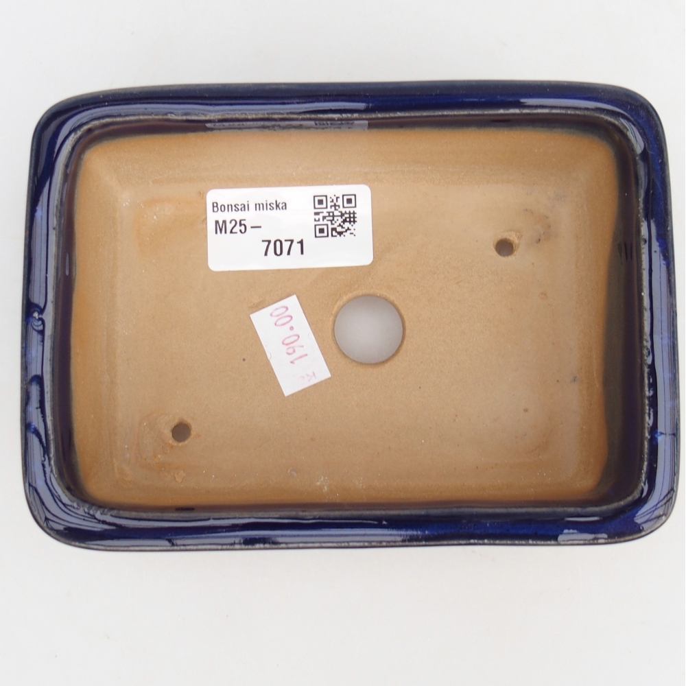 Bonsaischaal van keramiek 26 x 26 x 8 cm, kleur rood