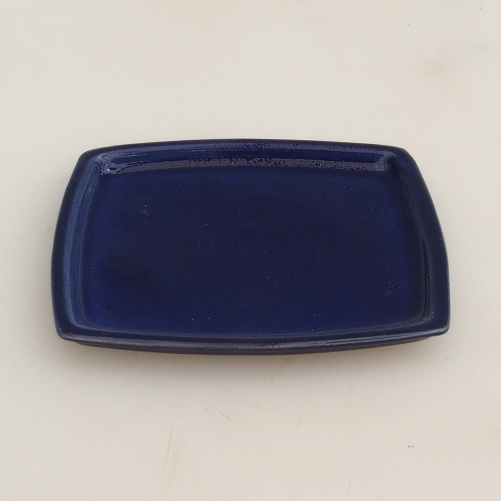 Keramisch schoteltje H11 - 11,5 x 9,5 x 1 cm - blauw