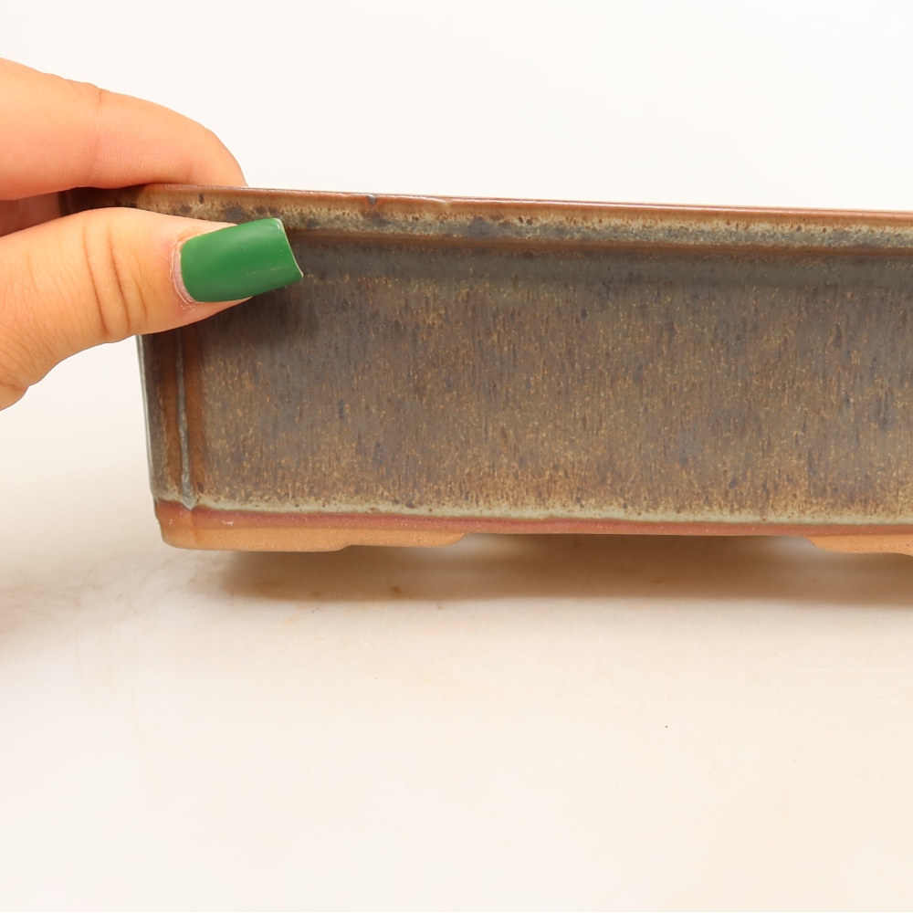 Keramische schaal  20 x 15,5 x 5,5 cm, kleur bruin