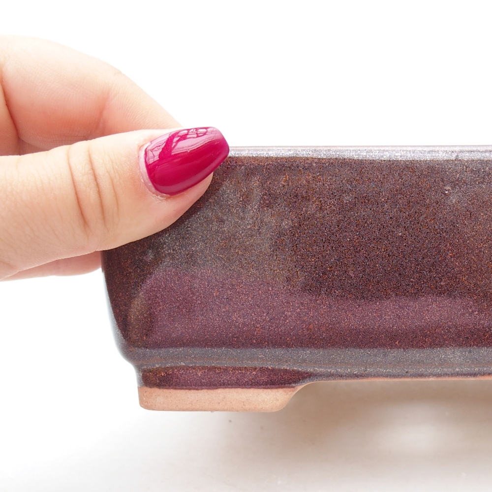 Bonsaischaal van keramiek 15 x 11 x 5,5 cm, bruin