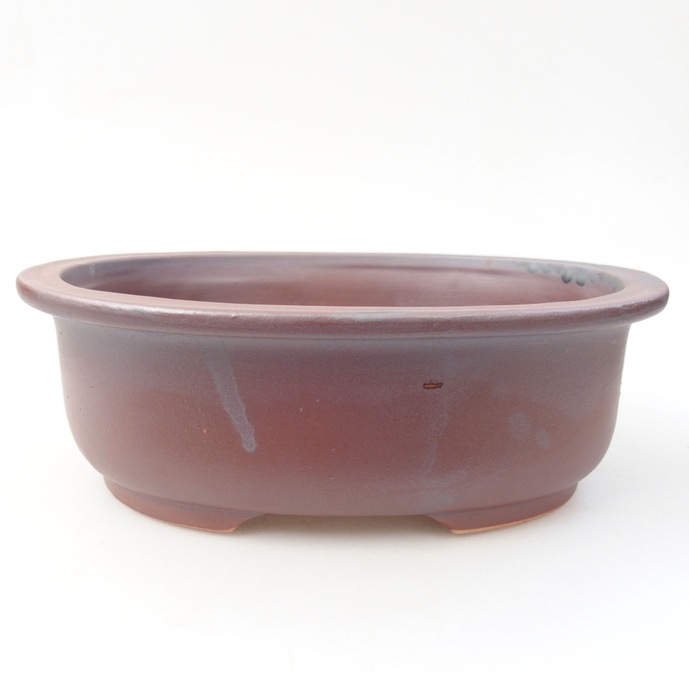 Bonsaischaal van keramiek 23 x 19 x 8 cm, metaalkleur