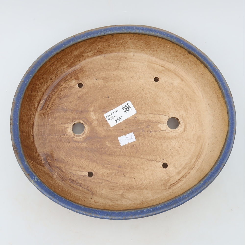Keramische bonsaipot 27 x 24 x 5,5 cm, kleur: blauw