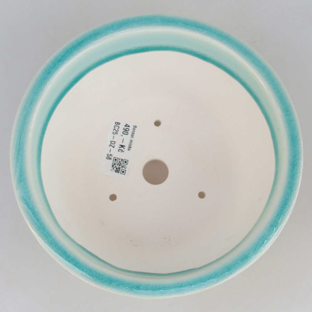 Bonsaischaal van keramiek 16 x 16 x 8,5 cm, groen