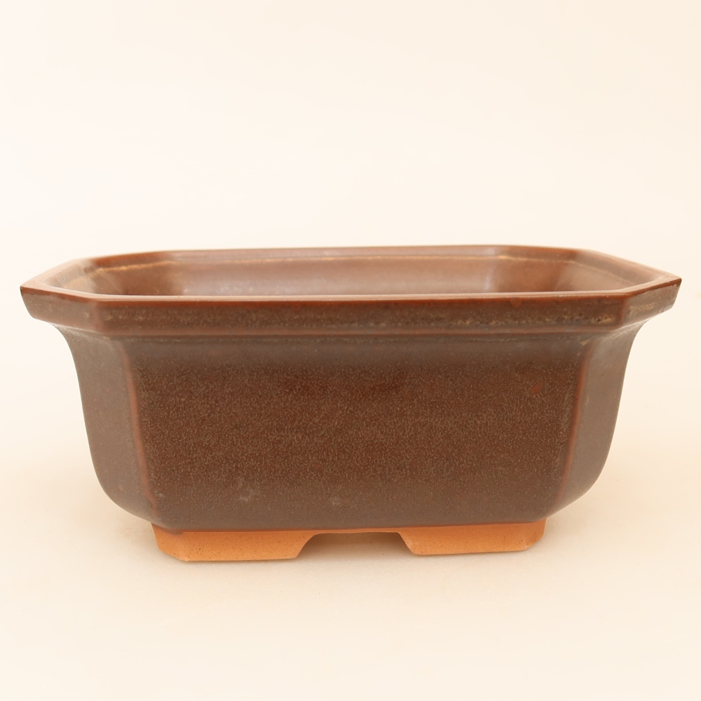 Keramische schaal  15 x 12 x 7 cm, kleur bruin