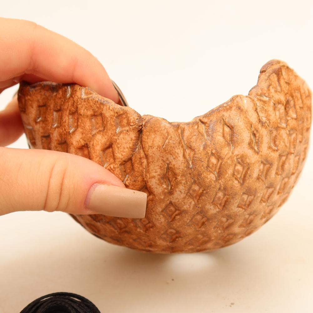 Keramische schaal voor Kokedama, 12,5 x 12,5 x 8 cm, kleur: roze
