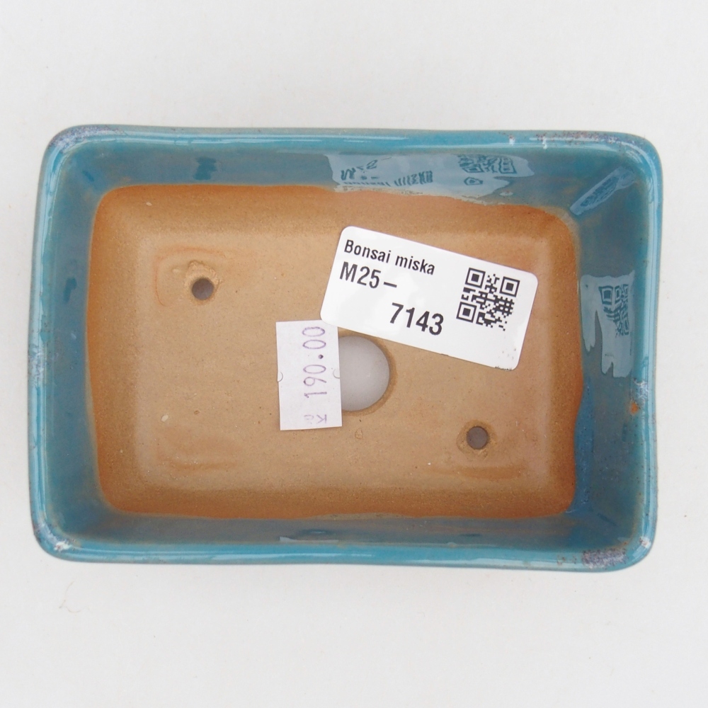 Bonsaischaal van keramiek 26 x 26 x 8 cm, kleur rood