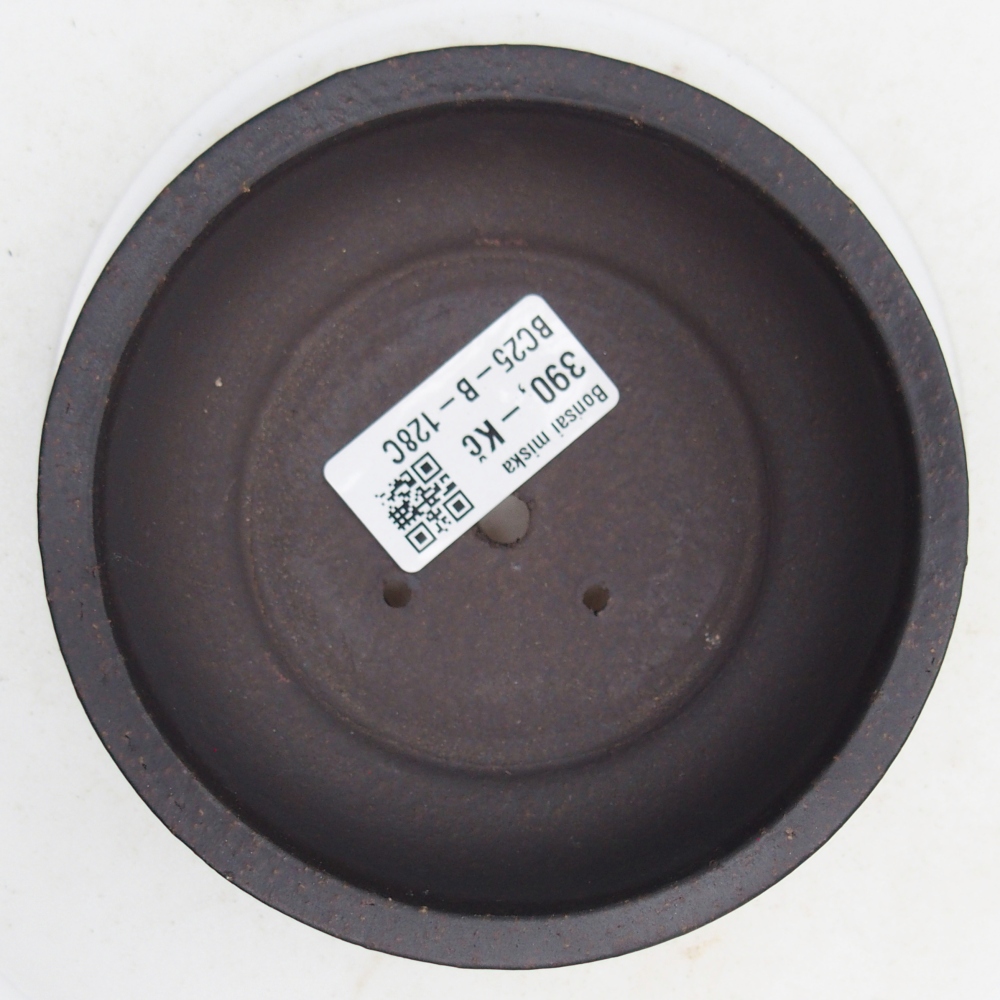 Bonsaischaal van keramiek 11,5 x 11,5 x 4,5 cm, zwart