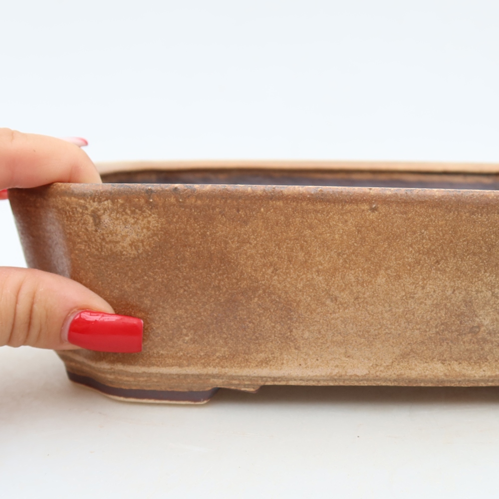 Keramische bonsaipot 21,5 x 18 x 6 cm, kleur: roze