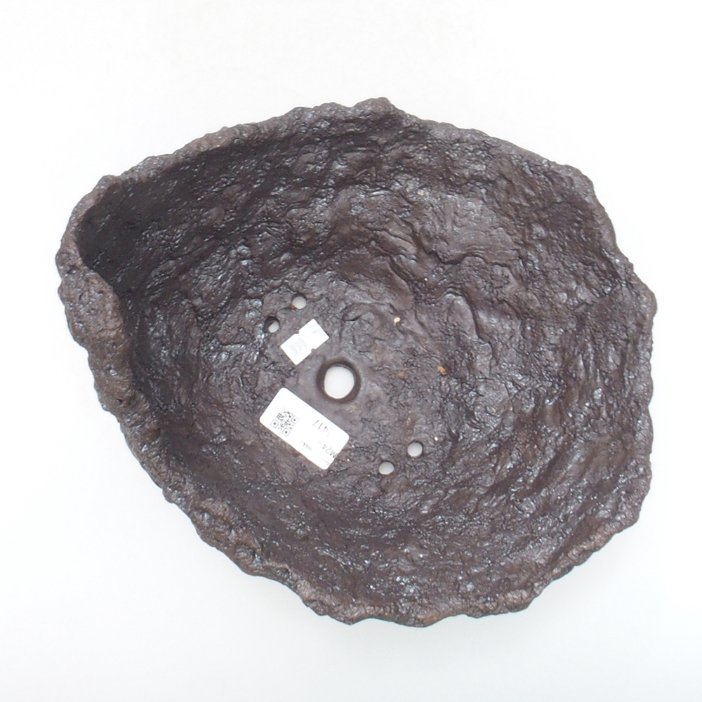 Keramisch Schelp 23 x 21 x 19,5 cm , kleur bruin