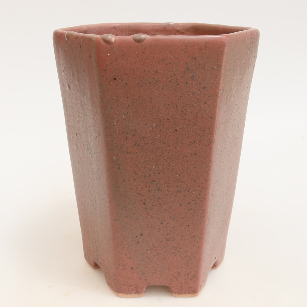 Keramische bonsaipot 13 x 12 x 17 cm, kleur: roze