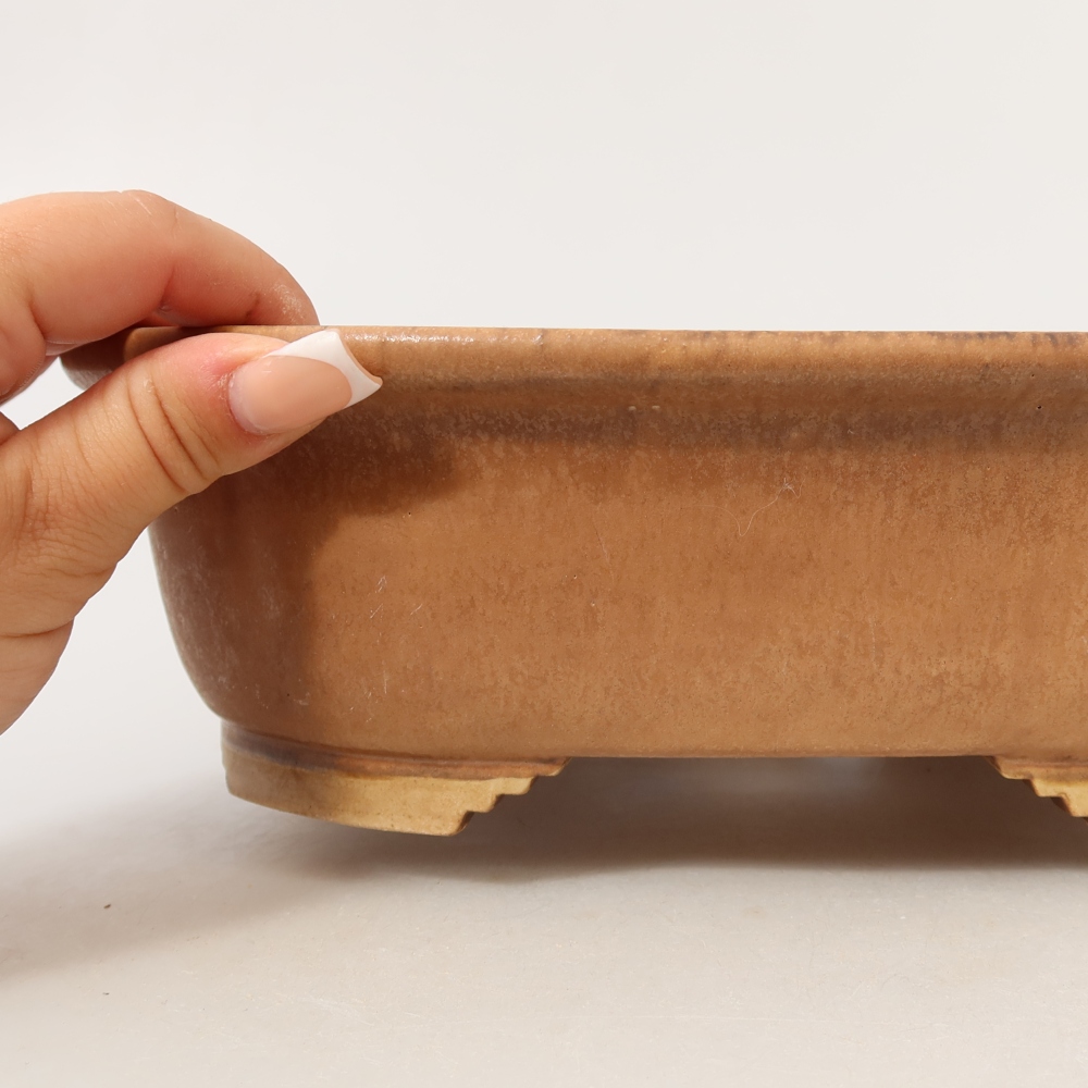 Keramische bonsaipot 25 x 21,5 x 7,5 cm, kleur: roze