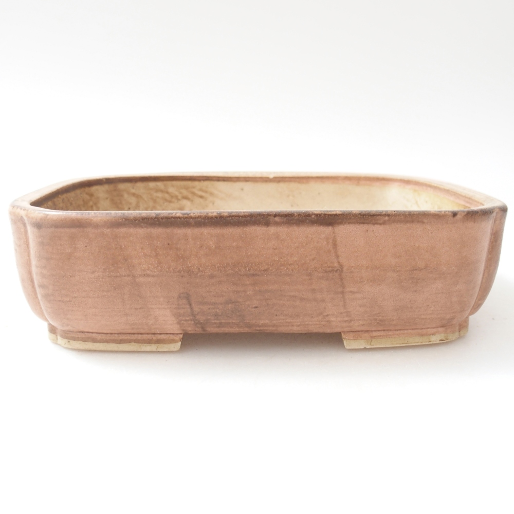 Bonsaischaal van keramiek 17,5 x 14 x 5 cm, roze
