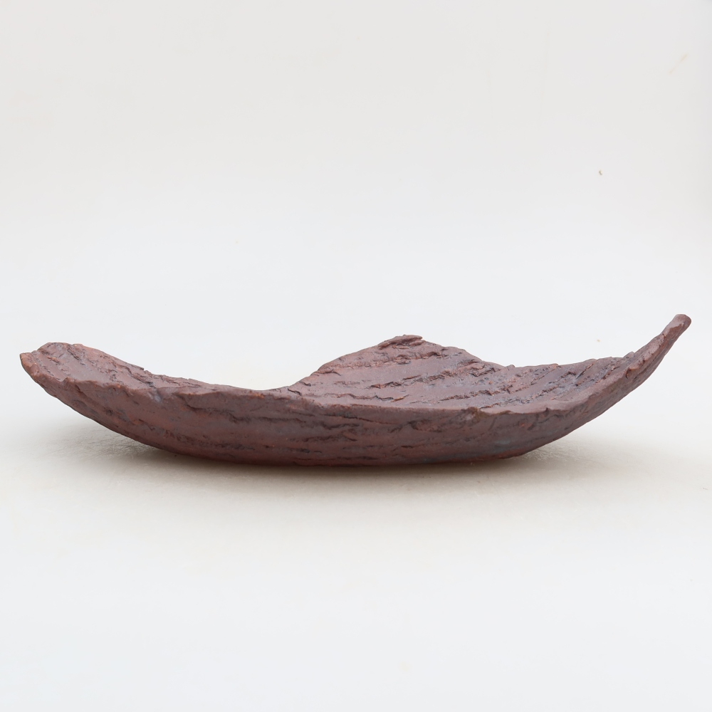 Keramische schaal  30 x 19,5 x 7 cm, kleur bruin