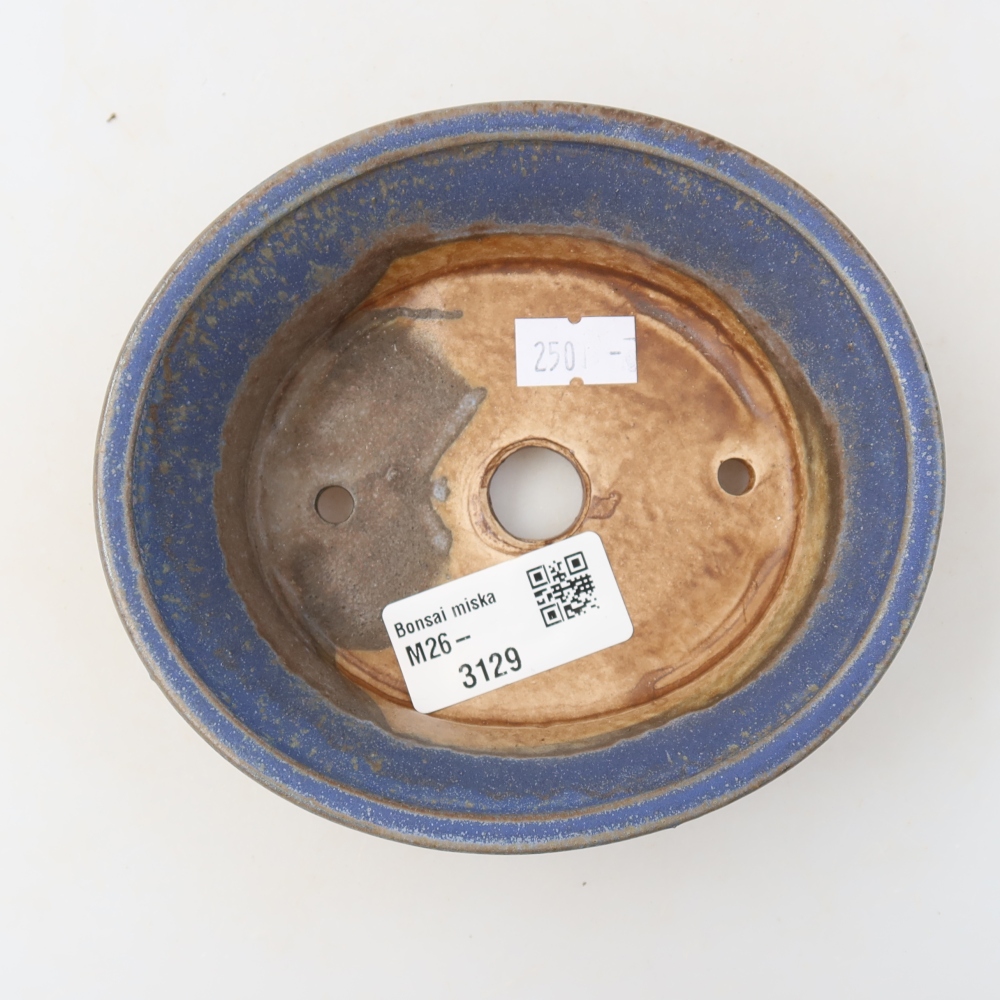 Keramische bonsai-schaal 13 x 11,5 x 4 cm, kleur: blauw