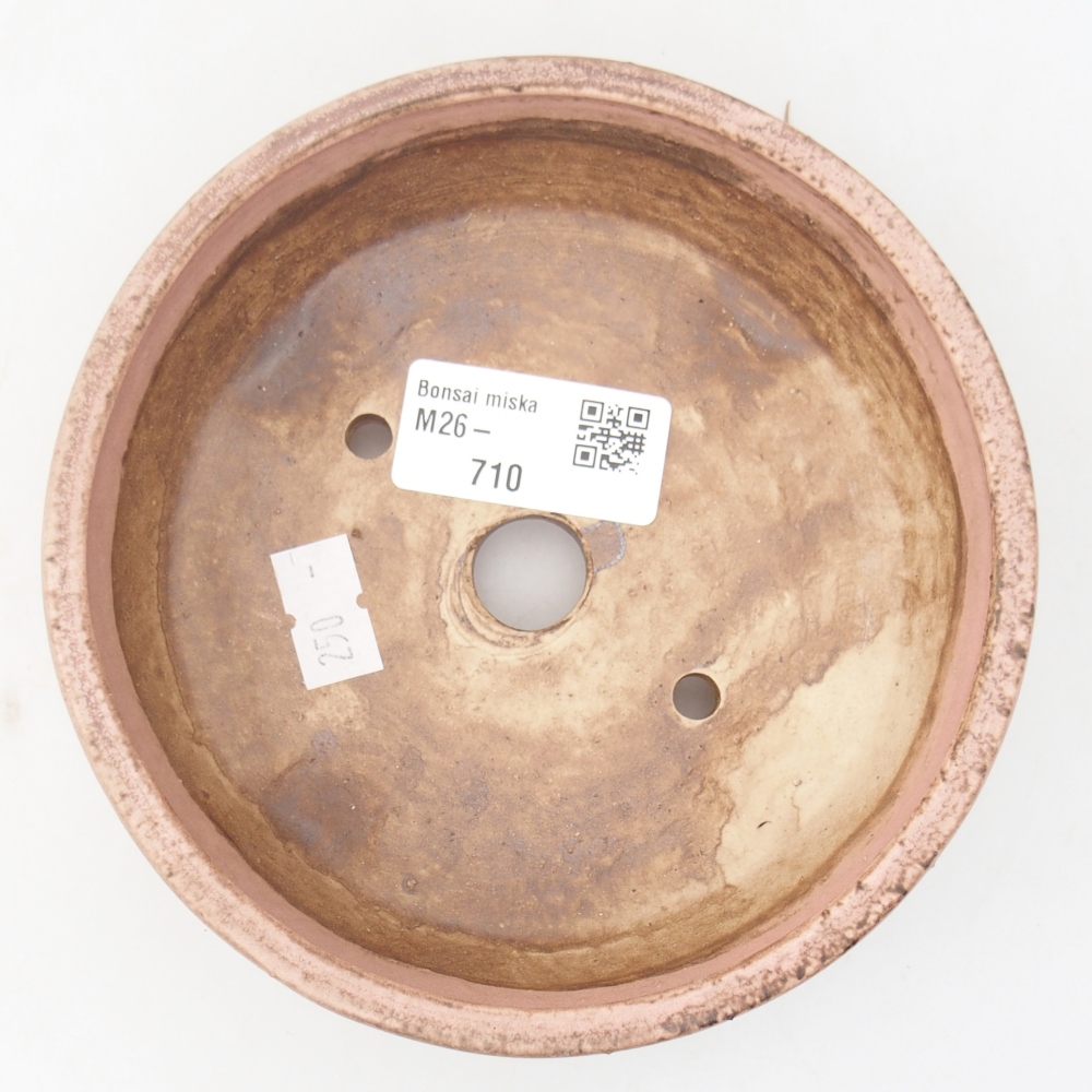 Bonsaischaal van keramiek 13,5 x 13,5 x 4 cm, roze