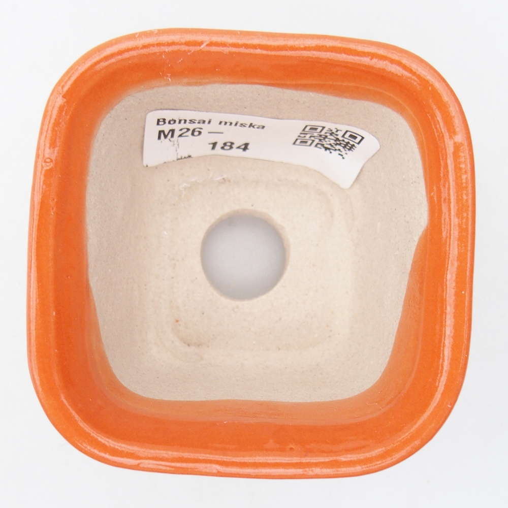Mini bonsaischaal 6,5 x 6,5 x 4,5 cm, oranje