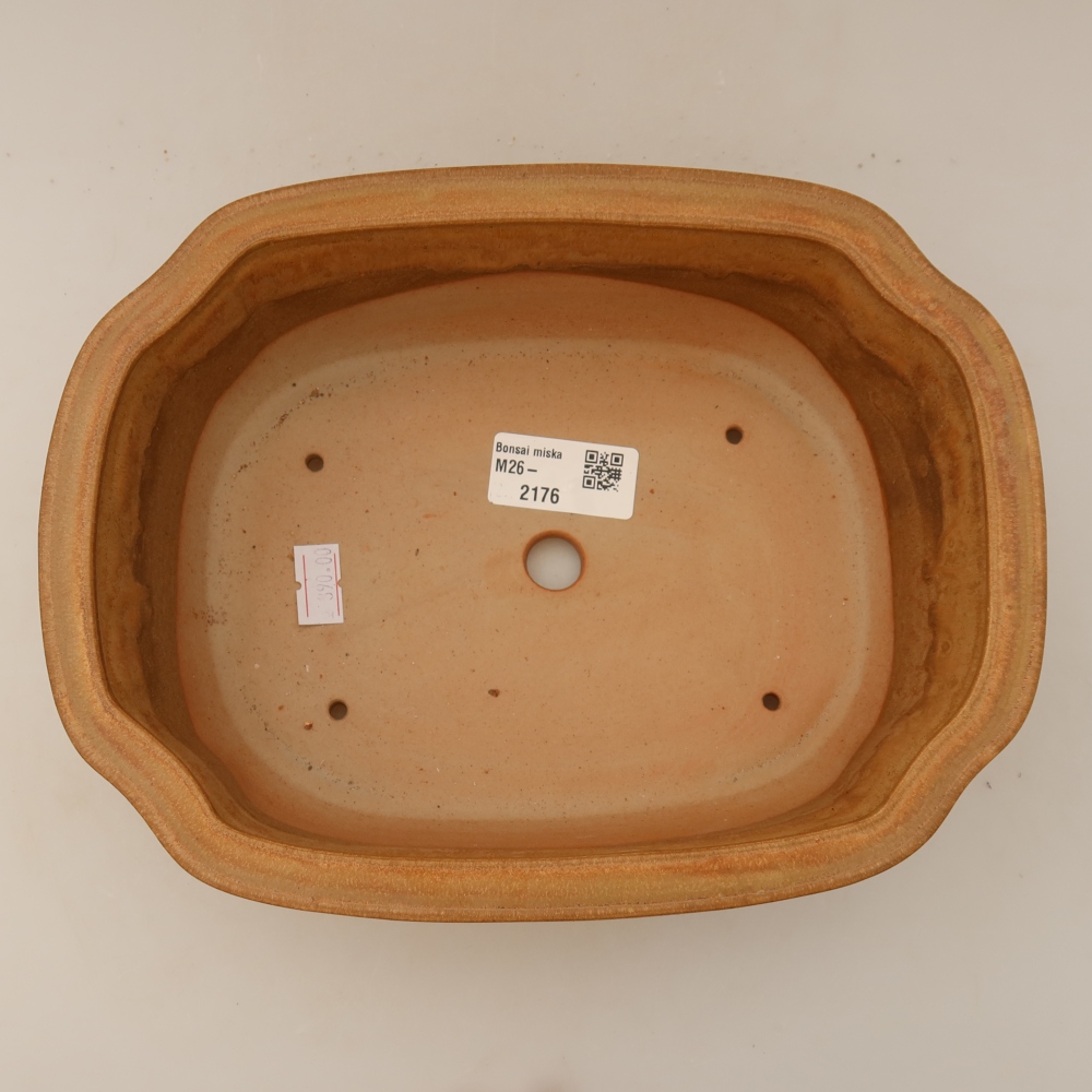 Bonsaischaal van keramiek 23 x 19 x 7 cm, bruin