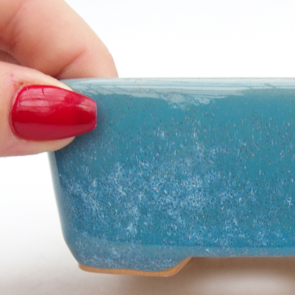 Bonsaischaal van keramiek 26 x 26 x 8 cm, kleur rood