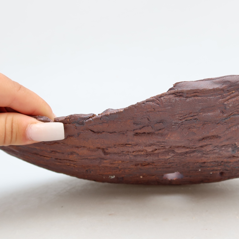 Keramische schaal  30,5 x 19 x 6 cm, kleur bruin