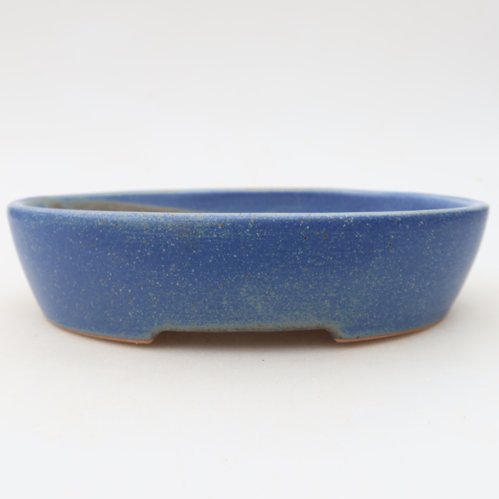 Keramische bonsaipot 17 x 14 x 4 cm, kleur blauw