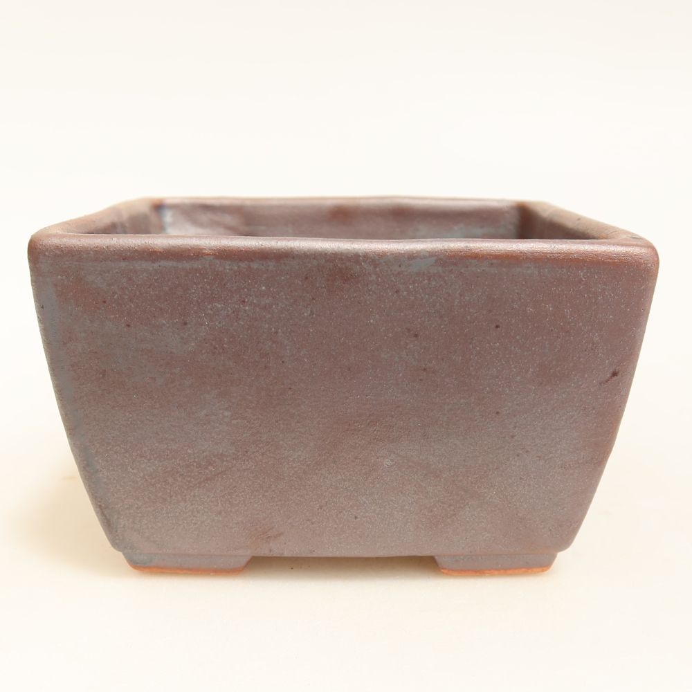 Keramische bonsaipot 10,5 x 10,5 x 6,5 cm, metaalachtige kleur