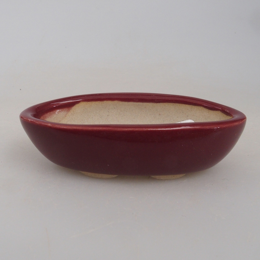 Mini bonsaischaal 7 x 3 x 2 cm, bordeauxrood