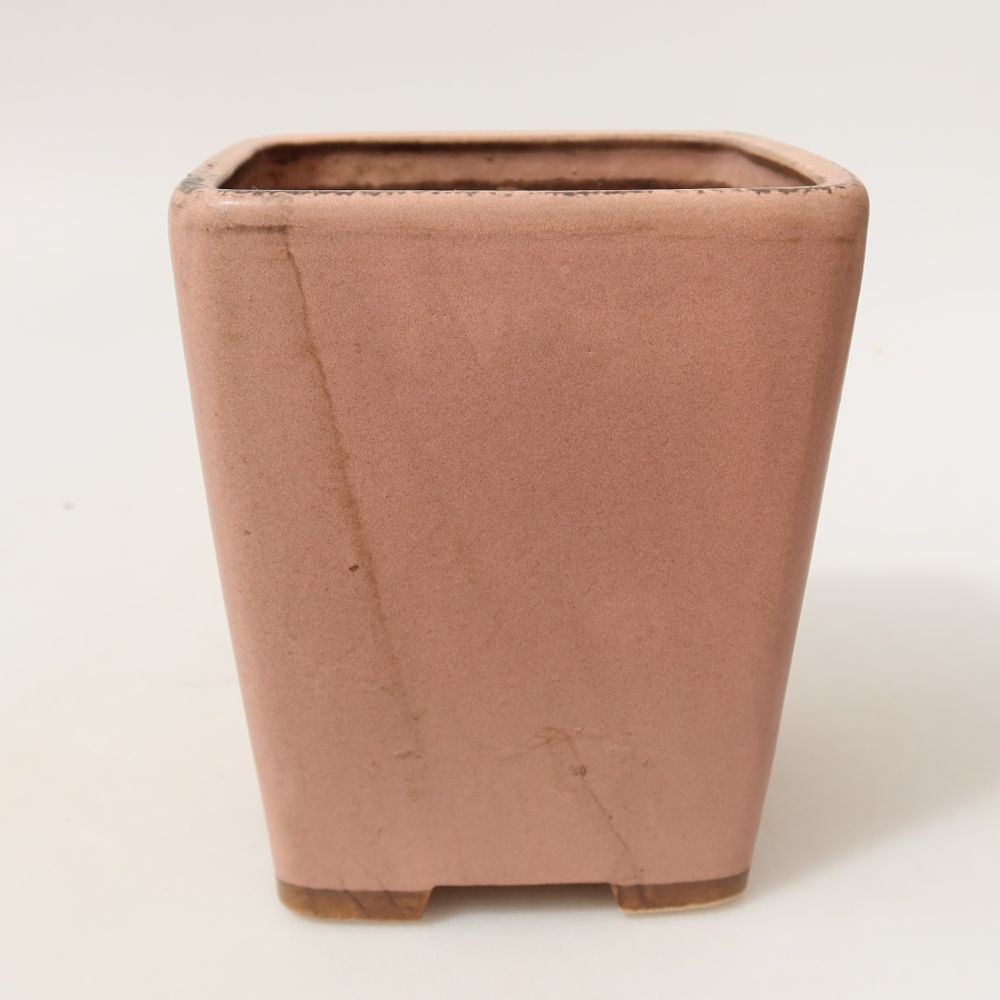 Keramische bonsaipot 10,5 x 10,5 x 12 cm, kleur roze