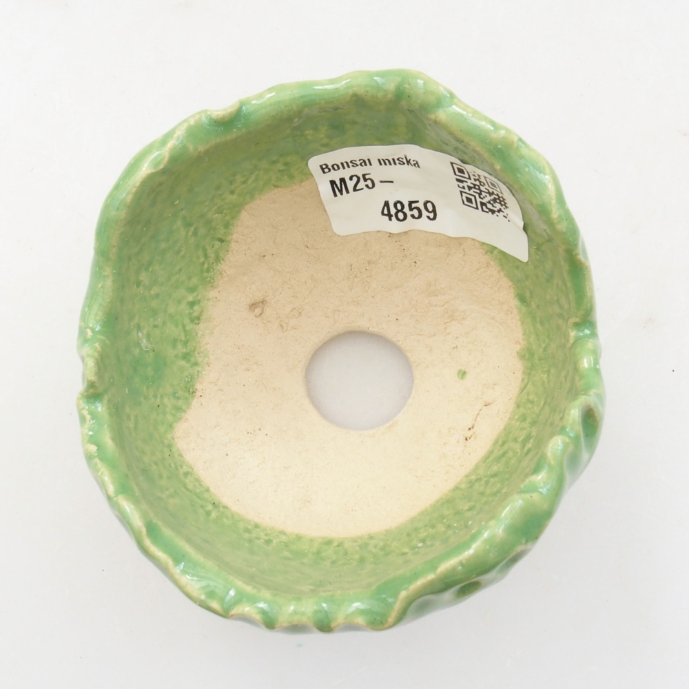 Schelp van keramiek 7 x 7 x 5 cm , kleur groen