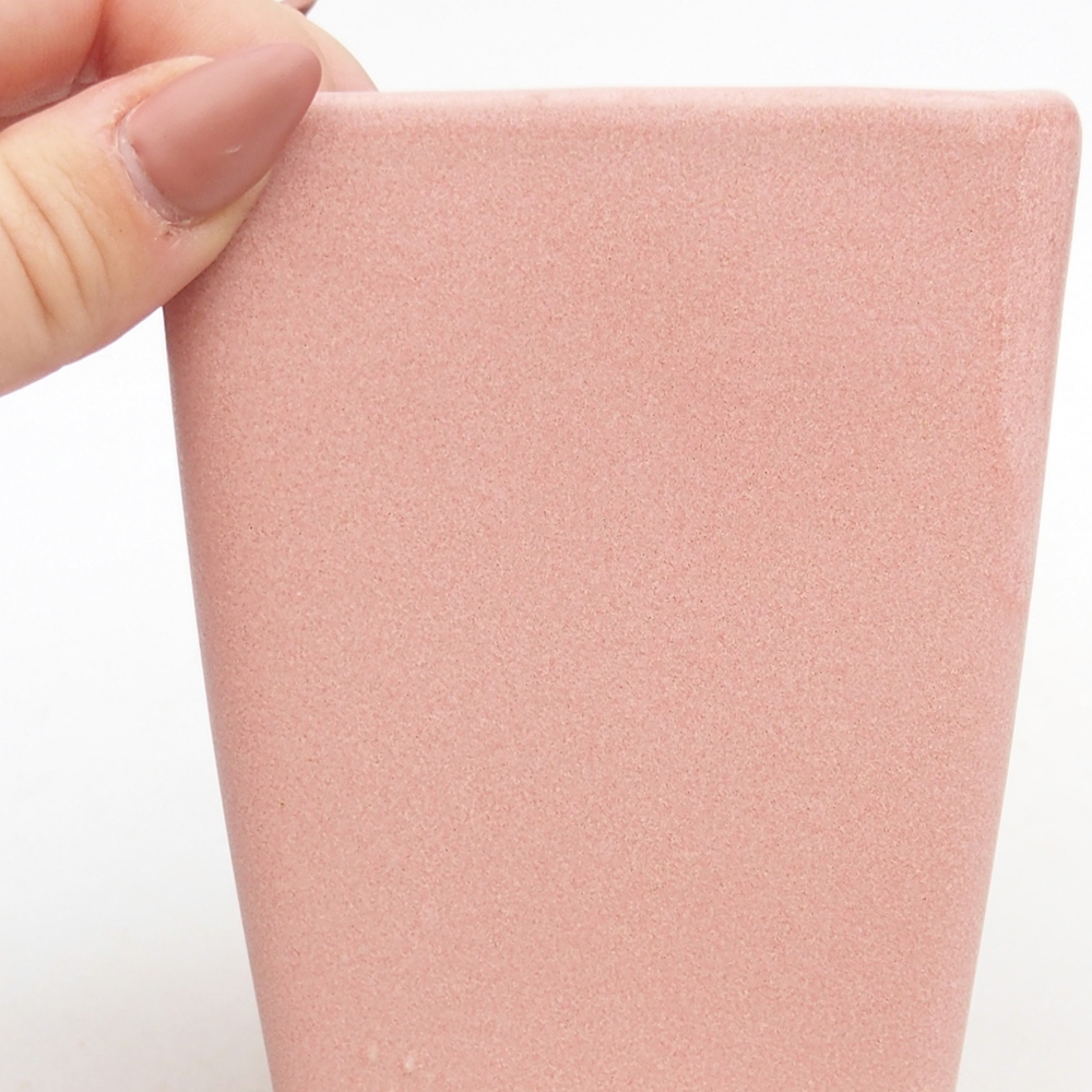 Bonsaischaal van keramiek 8,5 x 8,5 x 11,5 cm, roze