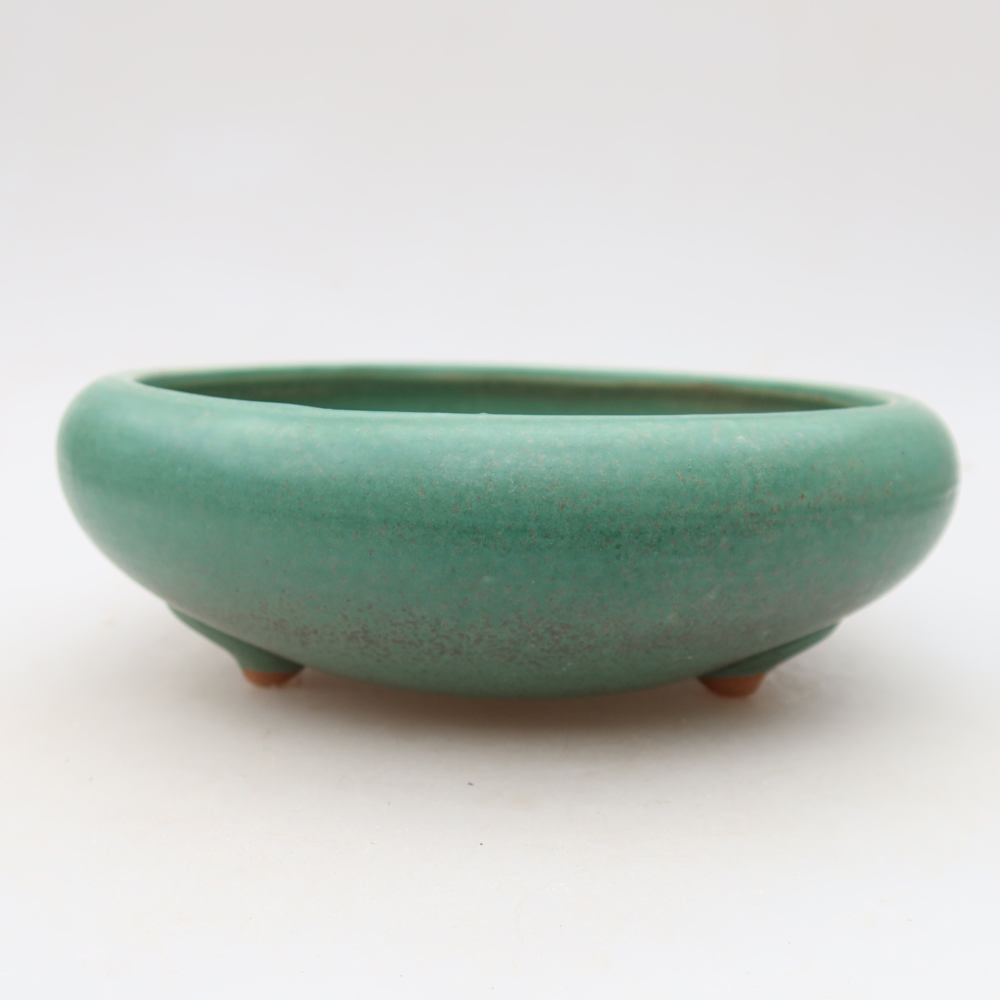 Keramische bonsaipot 20 x 20 x 7,5 cm, kleur groen