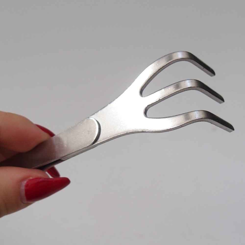 Grijper en gebogen pincet 22 cm - roestvrij staal