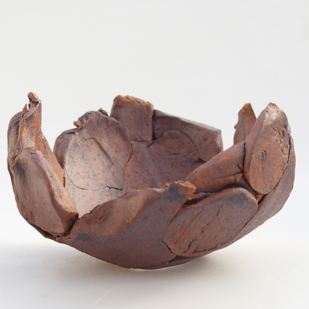 Keramische schaal 8,5 x 8,5 x 5,5 cm , kleur bruin