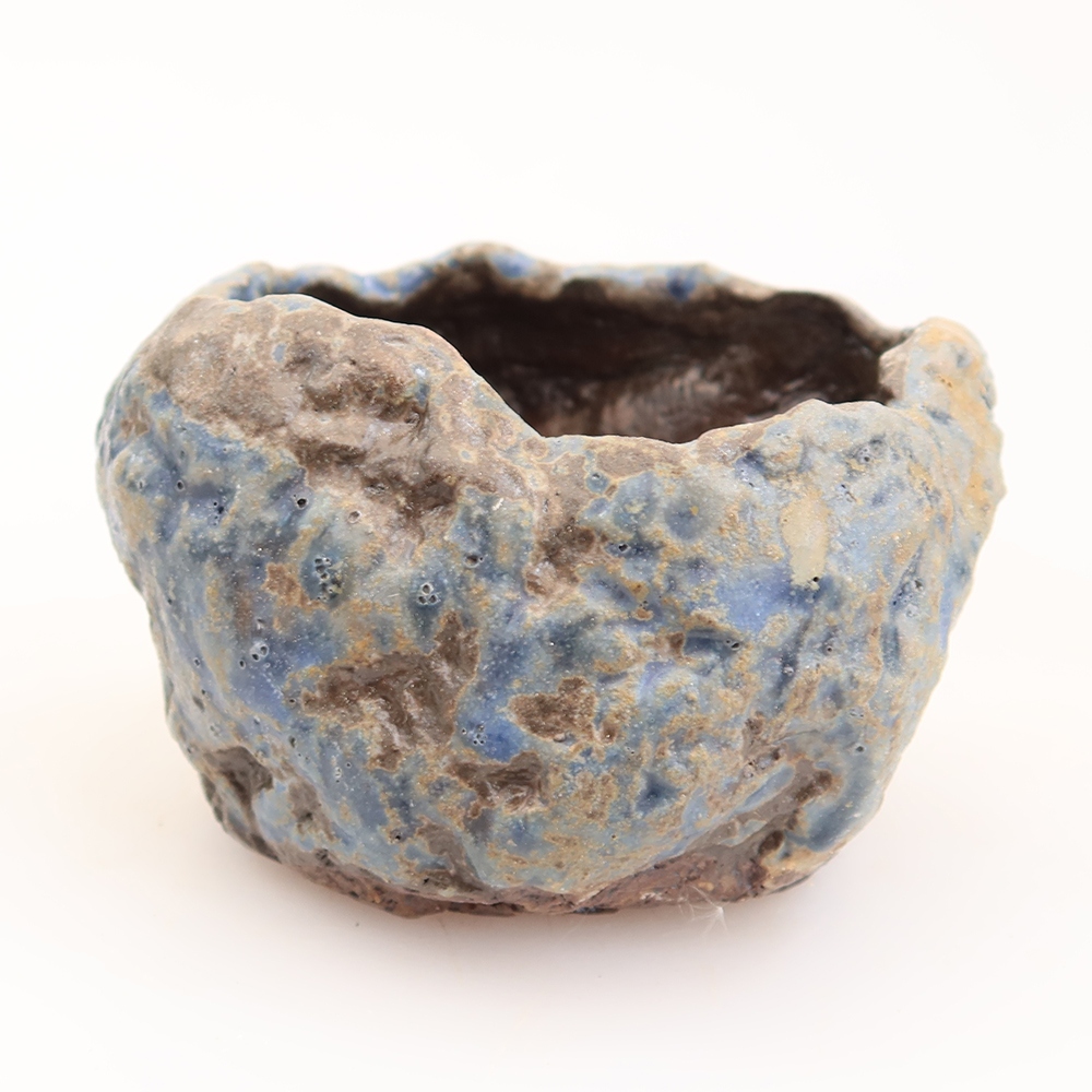 Keramische schaal  6 x 5 x 5 cm, kleur: blauw