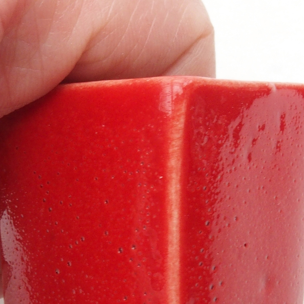 Mini bonsaischaal 3 x 3 x 5,5 cm, kleur rood