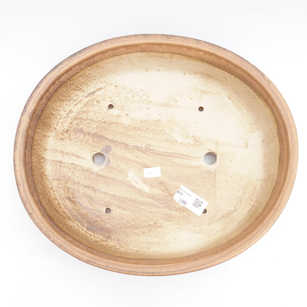 Bonsaischaal van keramiek 32,5 x 28,5 x 7,5 cm, roze