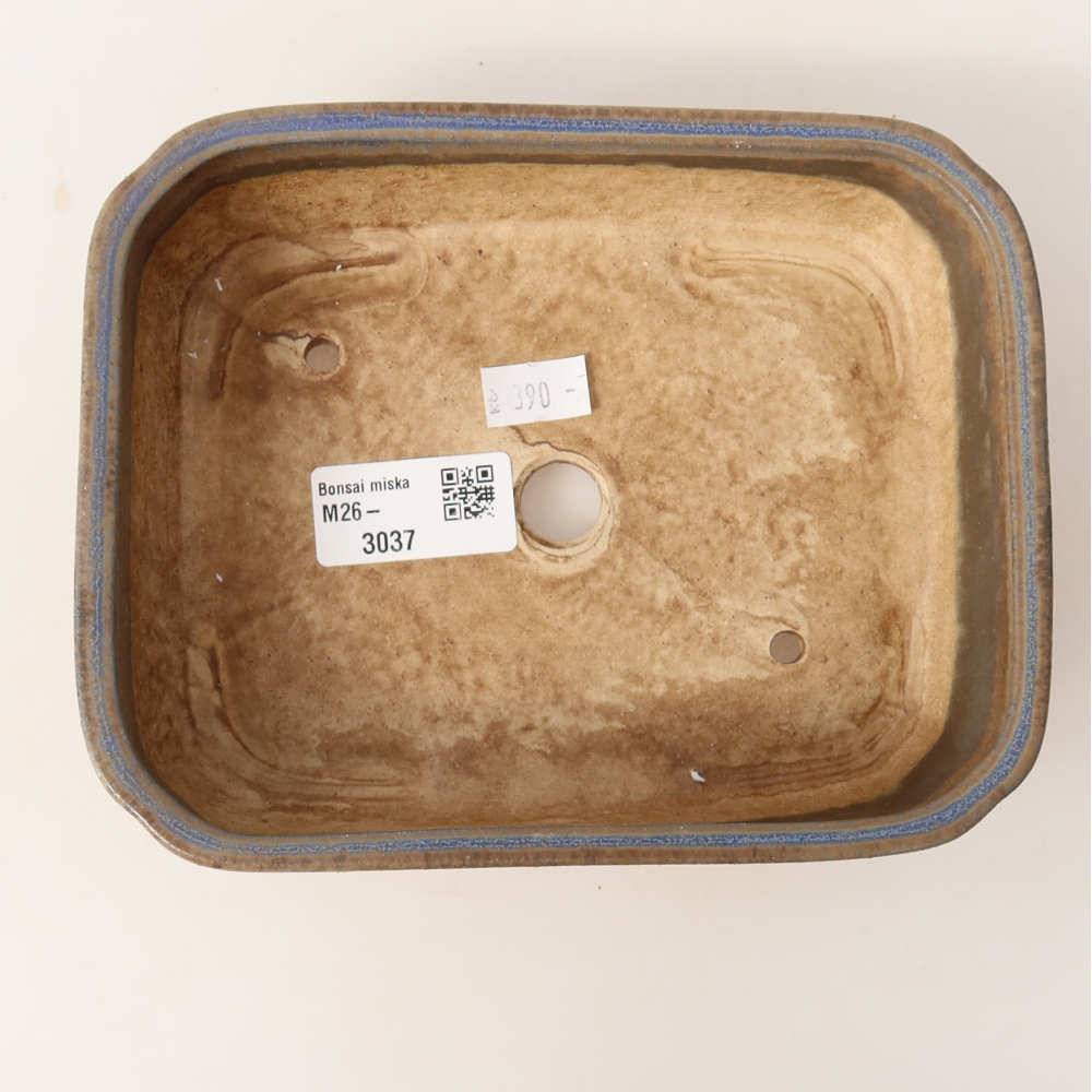 Keramische bonsaipot 18 x 14 x 4,5 cm, kleur: blauw