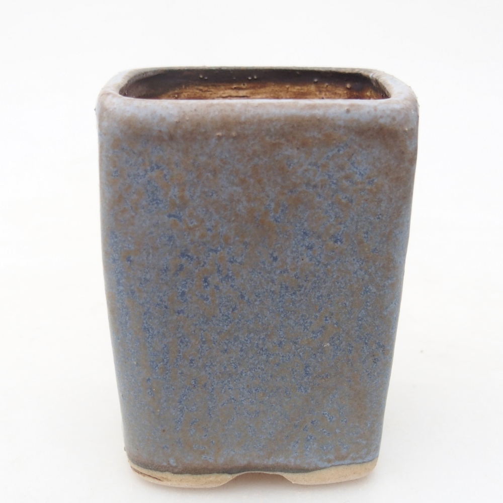 Bonsaischaal van keramiek 5 x 5 x 6,5 cm, kleur blauw