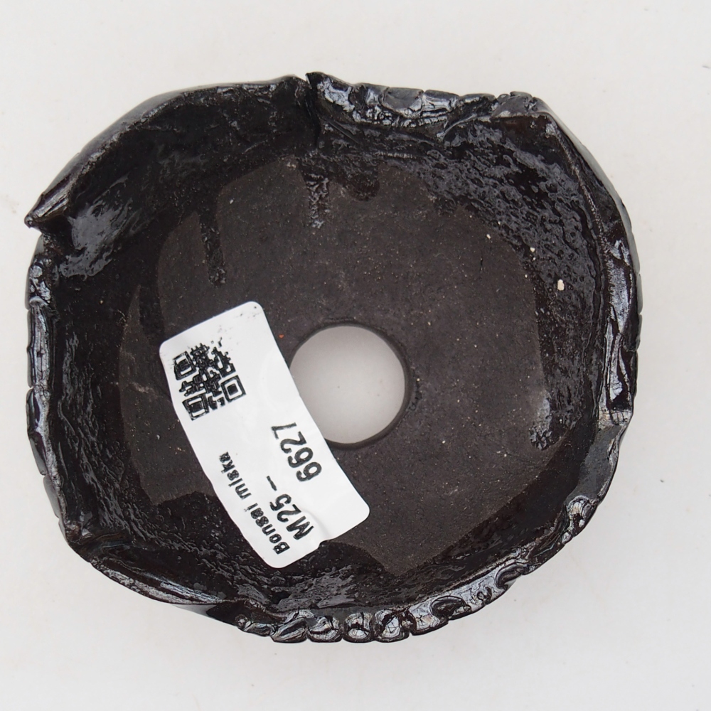 Keramische schaal 8,5 x 8 x 5 cm , kleur zwart