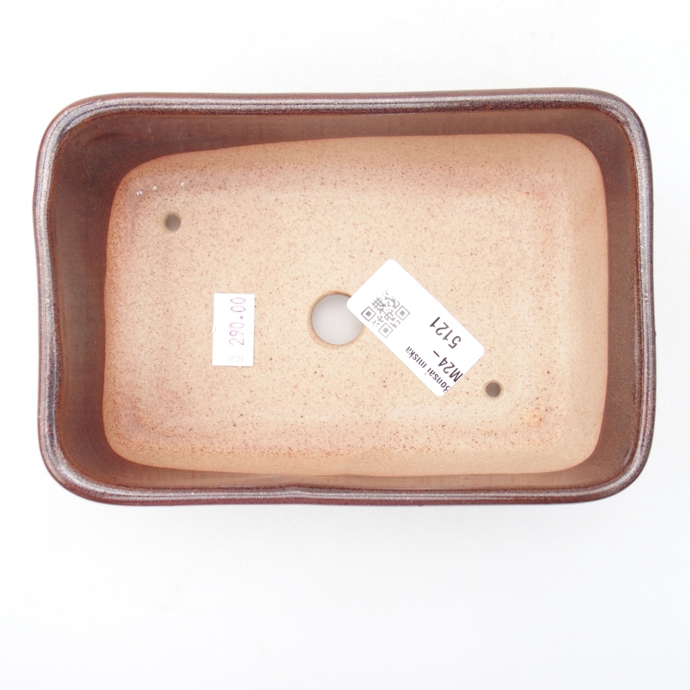 Bonsaischaal van keramiek 16 x 11 x 5,5 cm, bruin