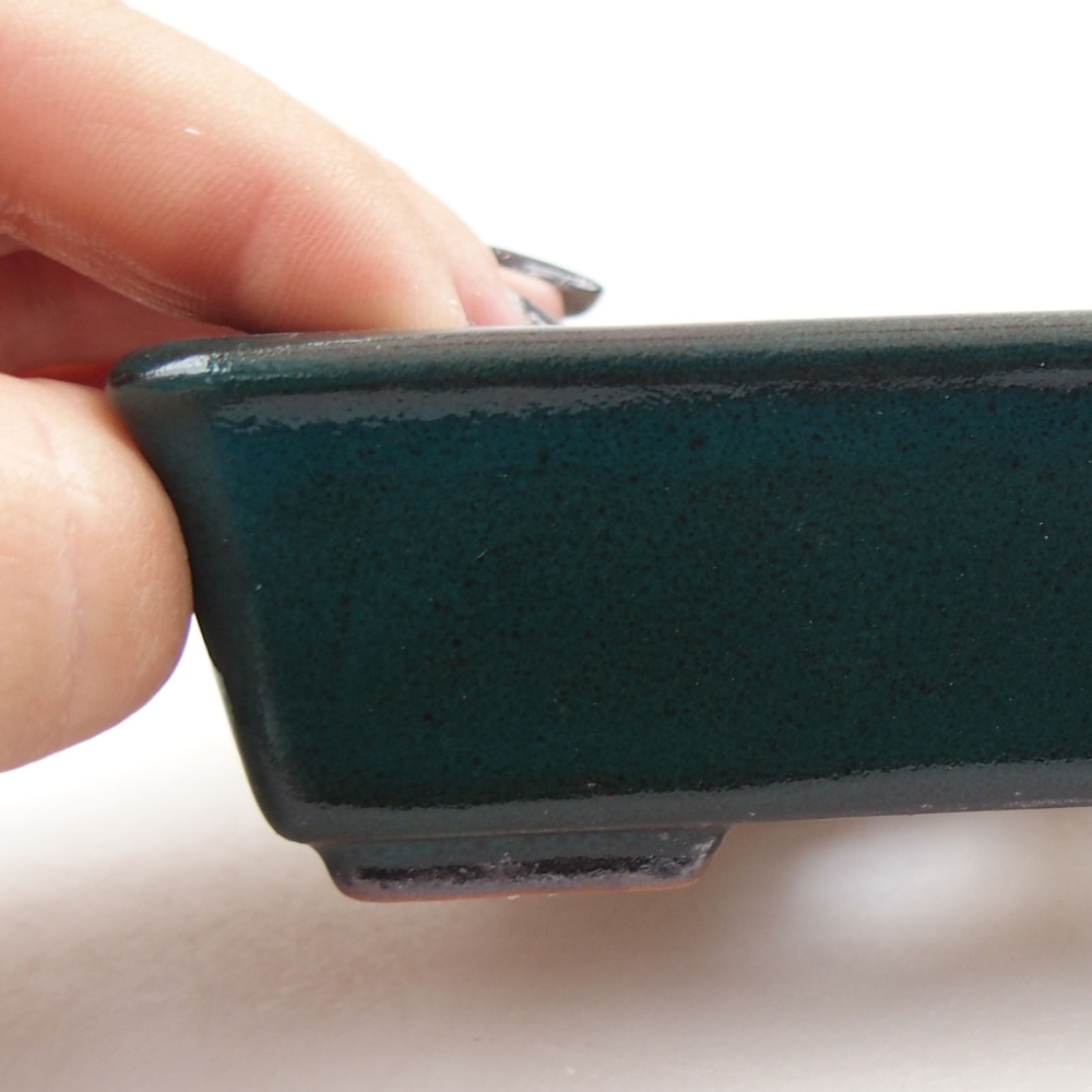 Bonsaischaal van keramiek 22 x 17 x 5 cm, groen